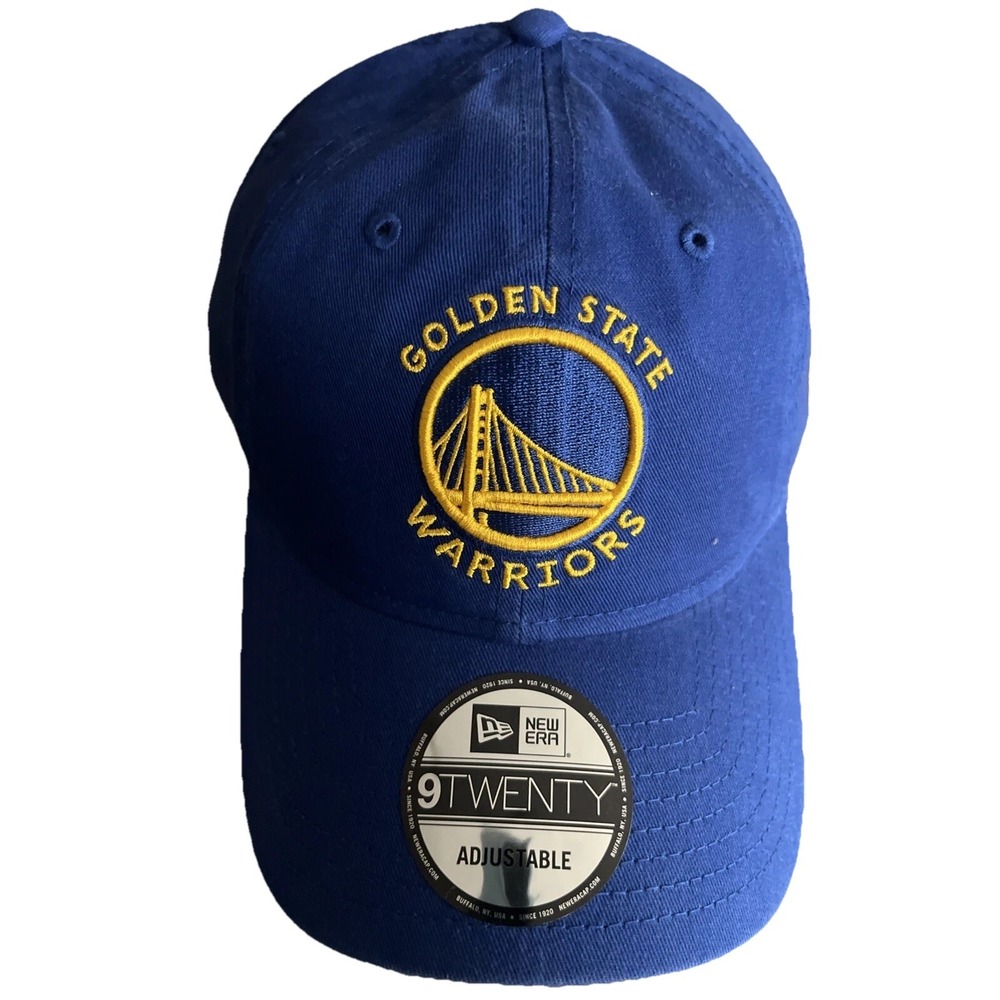 Golden State Warriors Adjustable Strap New Era 9Twenty Cap‎ Hat Blue Yellow NWT